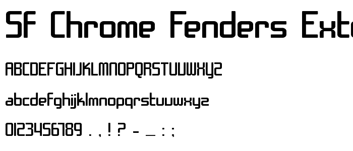 SF Chrome Fenders Extended font